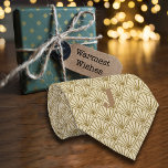 Luxe Art Deco Glitter personalize Namn Slips<br><div class="desc">En Art Deco mönster i luxe guld för en smart avslappnad. Coola för Fars dag-gåva. Anpassa med monogram för att göra en personlig gåva.</div>