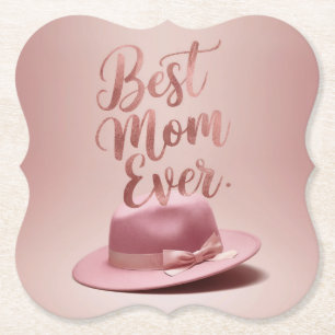 Luxe Best Mamma Alltid Ro Guld Underlägg Papper