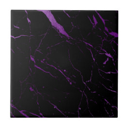 Luxe Black and Lila Marble Ceramic Tile Kakelplatta