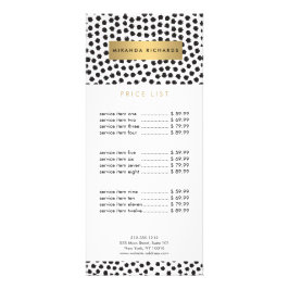 Luxe Black Confetti Dots II med Guld Pub Reklamkort