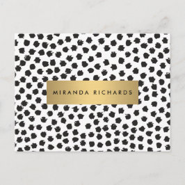 Luxe Black Confetti Dots II med vykort Guld Pub