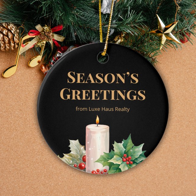 Luxe Black & Gold Real Estate Ornament (Skapare uppladdad)