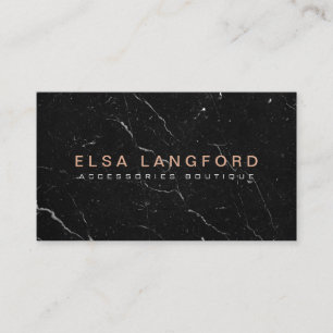 Luxe Black Marble I Boutique, Mode, judelry Visitkort