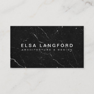 Luxe Black Marble II-arkitektur, Inredingsdesign Visitkort