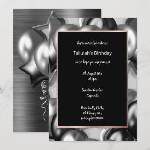 LUXE BLACK METALLIC BALLOON INBJUDANDE INBJUDNINGAR