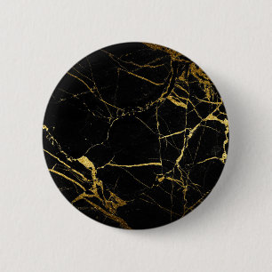 Luxe Black och Guld Marble Struktur Knapp
