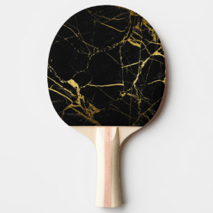 Luxe Black och Guld Marble Struktur Pingisracket