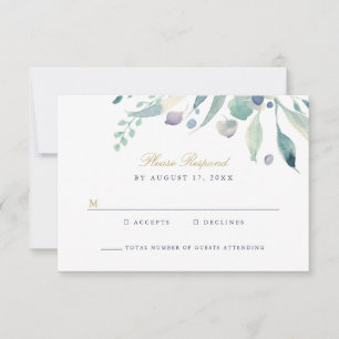 Luxe Blommigt Bröllop OSA Card Kort