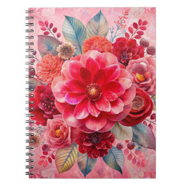 Luxe Blommigt Dream med Pastel Flowers & Abstrakt Anteckningsbok