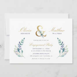 Luxe Blommigt Förlovningsfest Inbjudningar