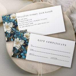 Luxe Blommigt QR-kod - Business Gift Certificate