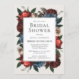 Luxe Blommigt Ram Möhippa Inbjudningar