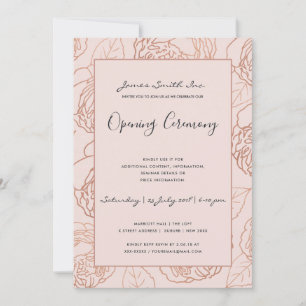 LUXE BLOMMIGTEN ROSA ROS GULD OPENING CEREMONY INBJUDNINGAR