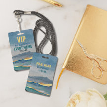 Luxe Blue Guld Teal Ligcape VIP All Access Pass