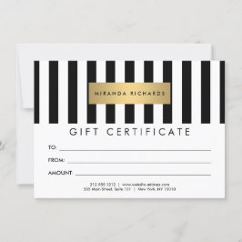 Luxe Bold Black and White Rand Gift Certificate