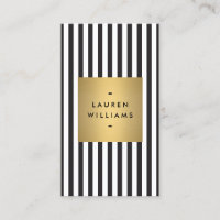Luxe Bold Black and White Rand med Guld Box