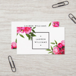 Luxe Bold Watercolor Ro Visitkort
