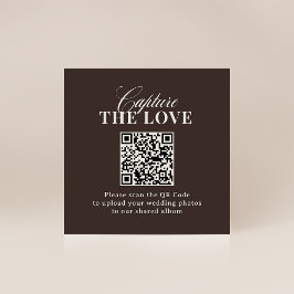 Luxe Brown | QR Code Wedding Capture the Love Tilläggskort