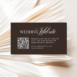 Luxe Brown | Wedding Website QR Code Tilläggskort