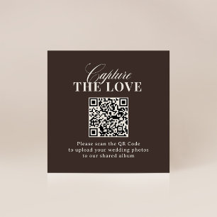 Luxe Brun QR-kod Bröllop Fånga Kärleken Tilläggskort
