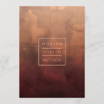 Luxe Burgundy och rodna bröllopinbjudan