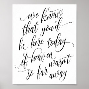 Luxe Calligraphy in Memory Sign (svart) Poster