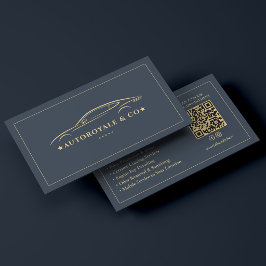 Luxe Car Wash Auto Detailing Mörkblå Visitkort