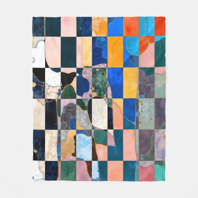 Luxe Checkerboard Curtain Fleecefilt (Framsidan)