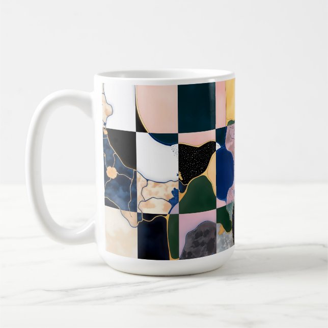 Luxe Checkerboard Curtain Kaffemugg (Vänster)