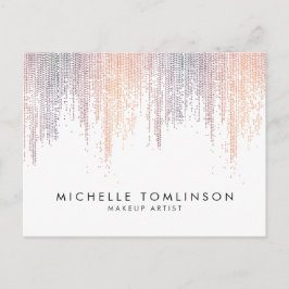 Luxe Colorful Confetti Rain Mönster Vykort