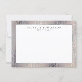 Luxe Confetti Rain Mönster Grått Notecard Anteckningskort