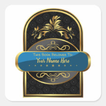 LUXE| Det här Bok-Tillhöret till (anpassad bokplåt