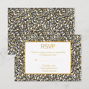 LUXE DJUR LEOPARDMÖNSTRAD RSVP OSA KORT