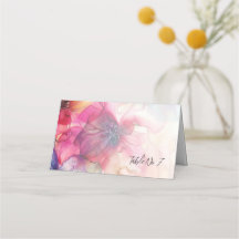 Luxe Dramatic Pinks Lila Extravagant Place Card