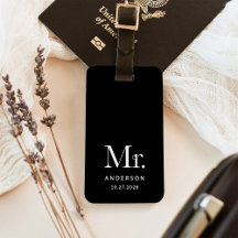 Luxe Elegance Black | Mr och Bröllop Date