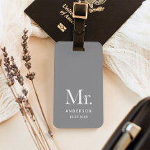 Luxe Elegance Grått | Mr och Bröllop Date