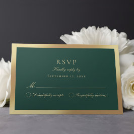Luxe Emerald Grönt Classic Faux Guld OSA kort