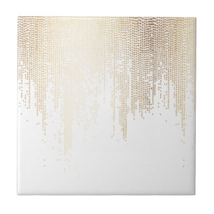 Luxe Faux Guld Confetti Rain Kakelplatta