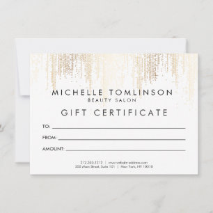 Luxe Faux Guld Confetti Rain Mönster Gift Card