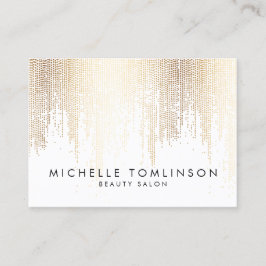 Luxe Faux Guld confetti Rain Mönster Large Visitkort