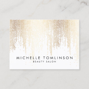 Luxe Faux Guld confetti Rain Mönster Large Visitkort