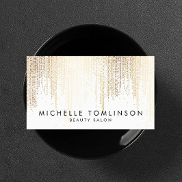 Luxe Faux Guld Confetti Rain Mönster Visitkort