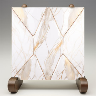 Luxe Faux Marble Guld Veins Glitter Kakelplatta