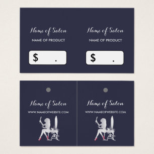 Luxe FAUX Silver Woman Makeup Boutique hängMärkre Visitkort