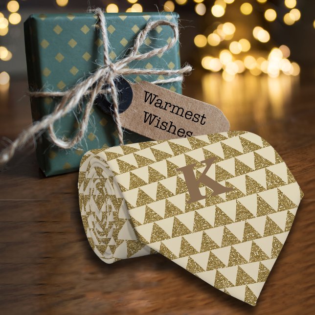 Luxe Geometric Glitter Triangle Personalize Namn Slips (Skapare uppladdad)
