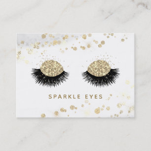 *~* Luxe Glam Black Guld Grått Ögon Lash Visitkort