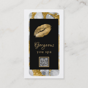 Luxe Glam Cell Mobilare Guld QR LOGOTYP Photo Visitkort
