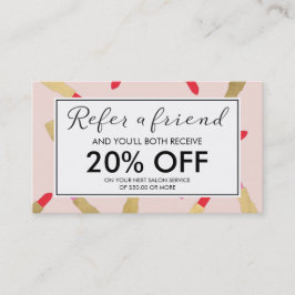 Luxe Glam Lipstick Mönster om hänskjutningskort fö Rabattkort