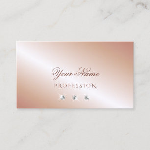 Luxe Glam Ro Guld Sparkling Diamonds Luxurious Visitkort