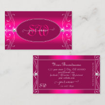 Luxe Glam Rosa Ornate Sparkling Diamonds Initialer